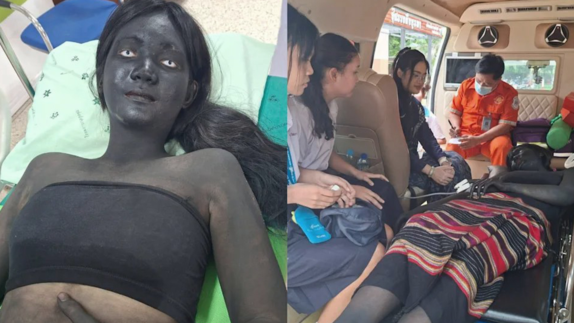 泰国16岁少女突发腹痛，救援人员到场被吓了一跳：少女“全身漆黑”，以为接到鬼