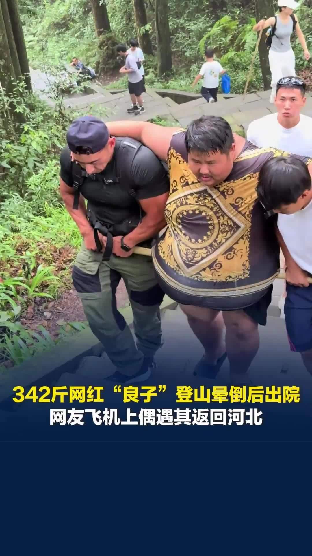342斤网红“良子”登山晕倒后出院，医生谈重度肥胖人群爬山：不建议，容易猝死