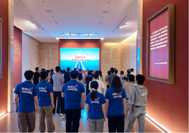图为西安交通大学学生微宣讲团社会实践队于延安革命纪念馆聆听讲解。黄翰林供图