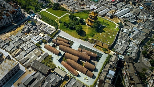 空中俯瞰陶阳里历史文化旅游区