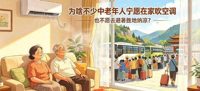 为什么现在大批中老年人,宁愿待在家开空调,也不愿去山里避暑?