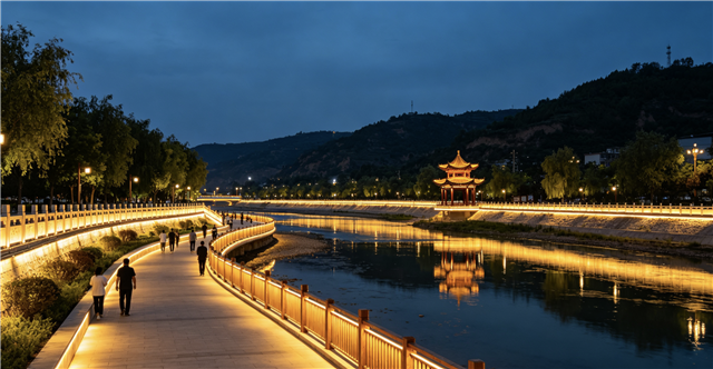 西和县&middot;漾水长廊民俗夜色