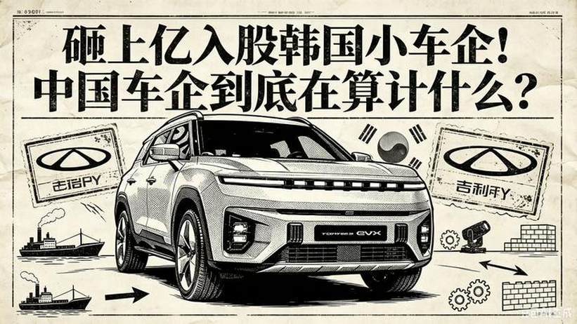 砸上亿入股韩国小车企！中国车企到底在算计什么？