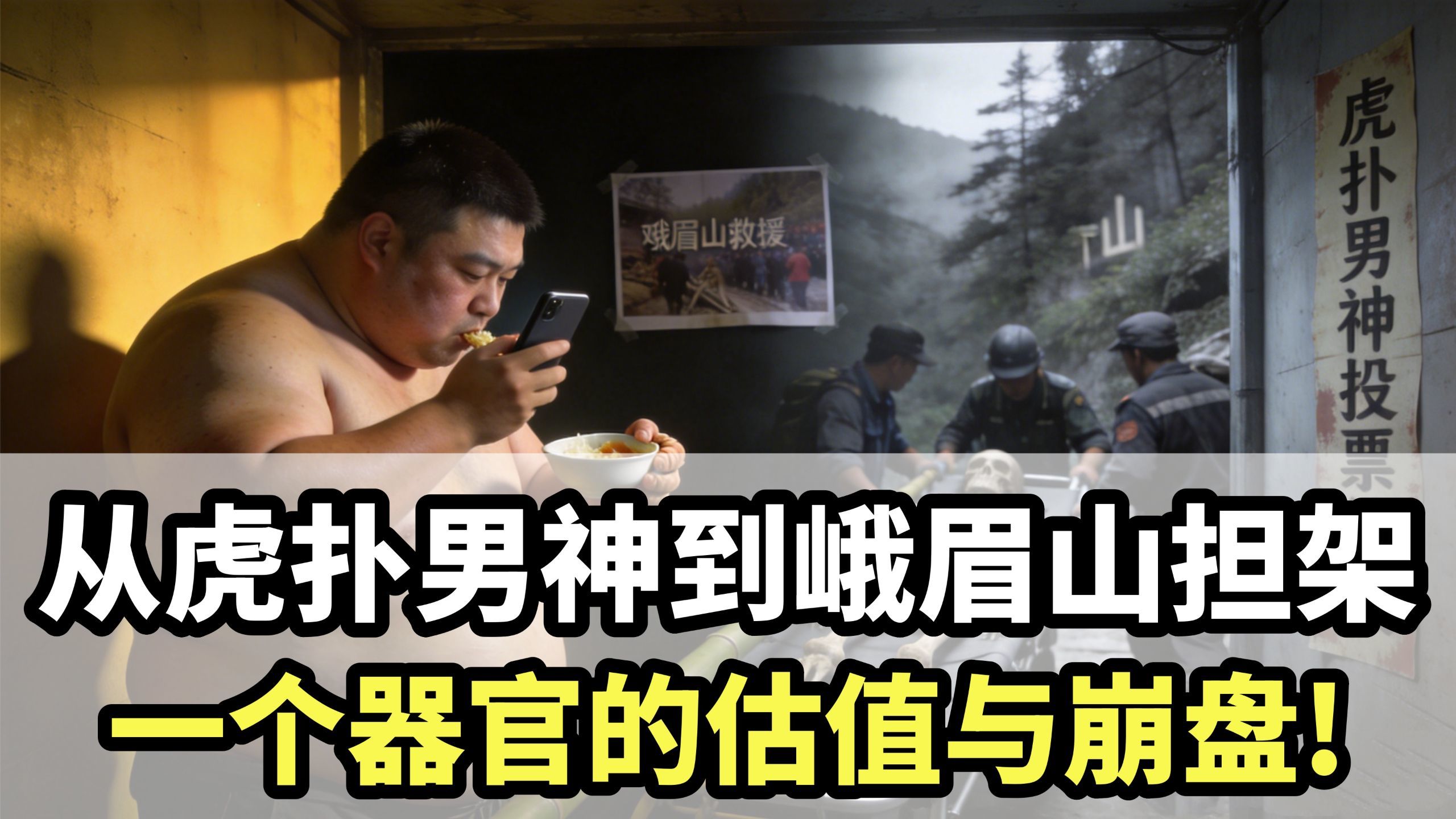 从虎扑男神到峨眉山担架：一个器官的估值与崩盘