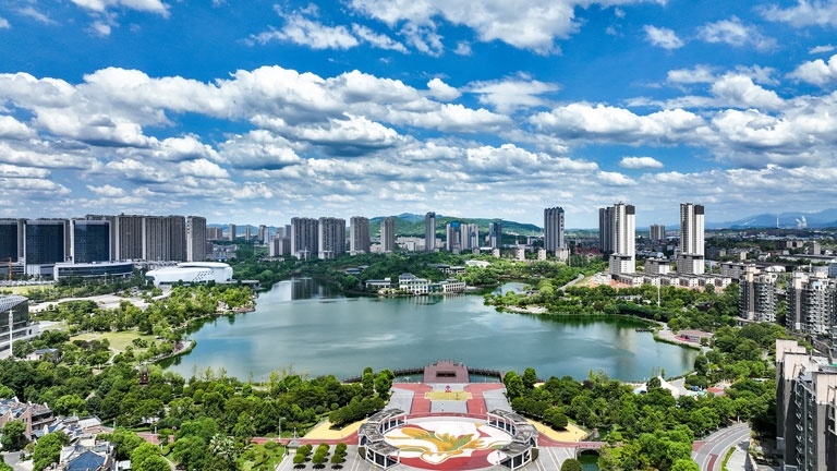 萍乡市玉湖湿地公园。通讯员 李桂东摄