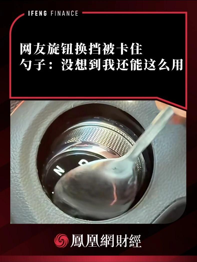 网友旋钮换挡被卡住，勺子：没想到我还能这么用