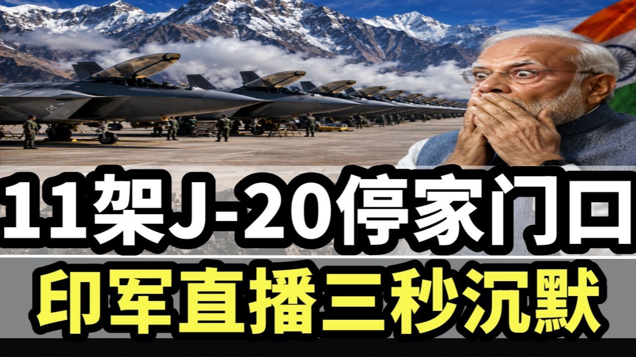 十一架歼20停在高原上，三秒沉默击碎印度二十年谎言