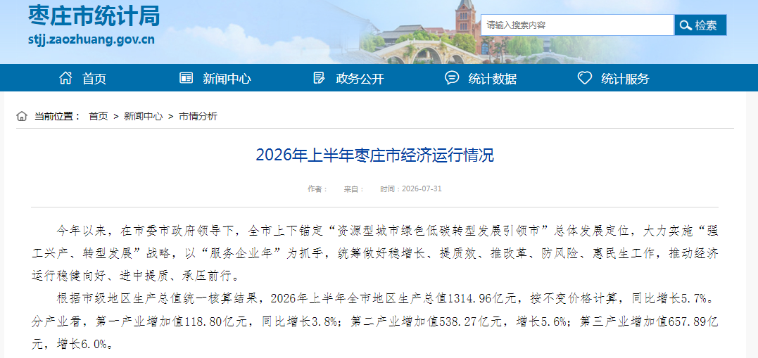 工业压舱、服务扩容,枣庄顺利实现“双过半”