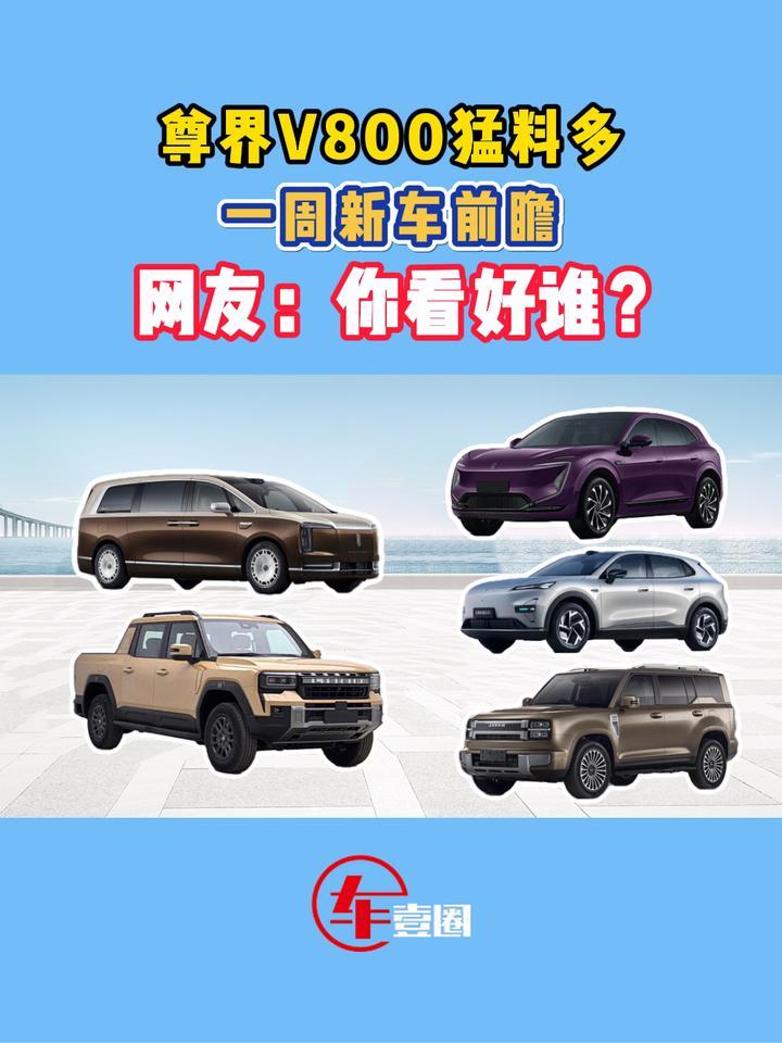 一周新车丨尊界V800够豪，长城H10够硬，阿维塔07L定价很关键