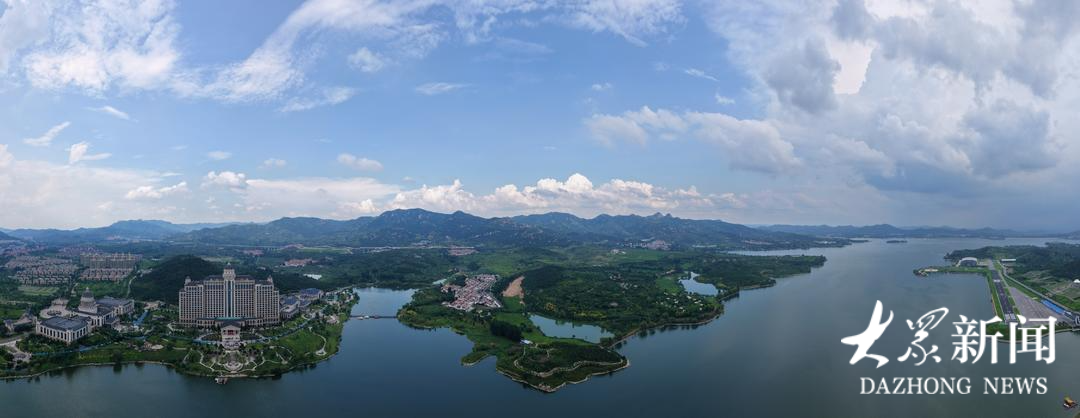高空视角!济南 “小洱海” 雪野湖有多绝