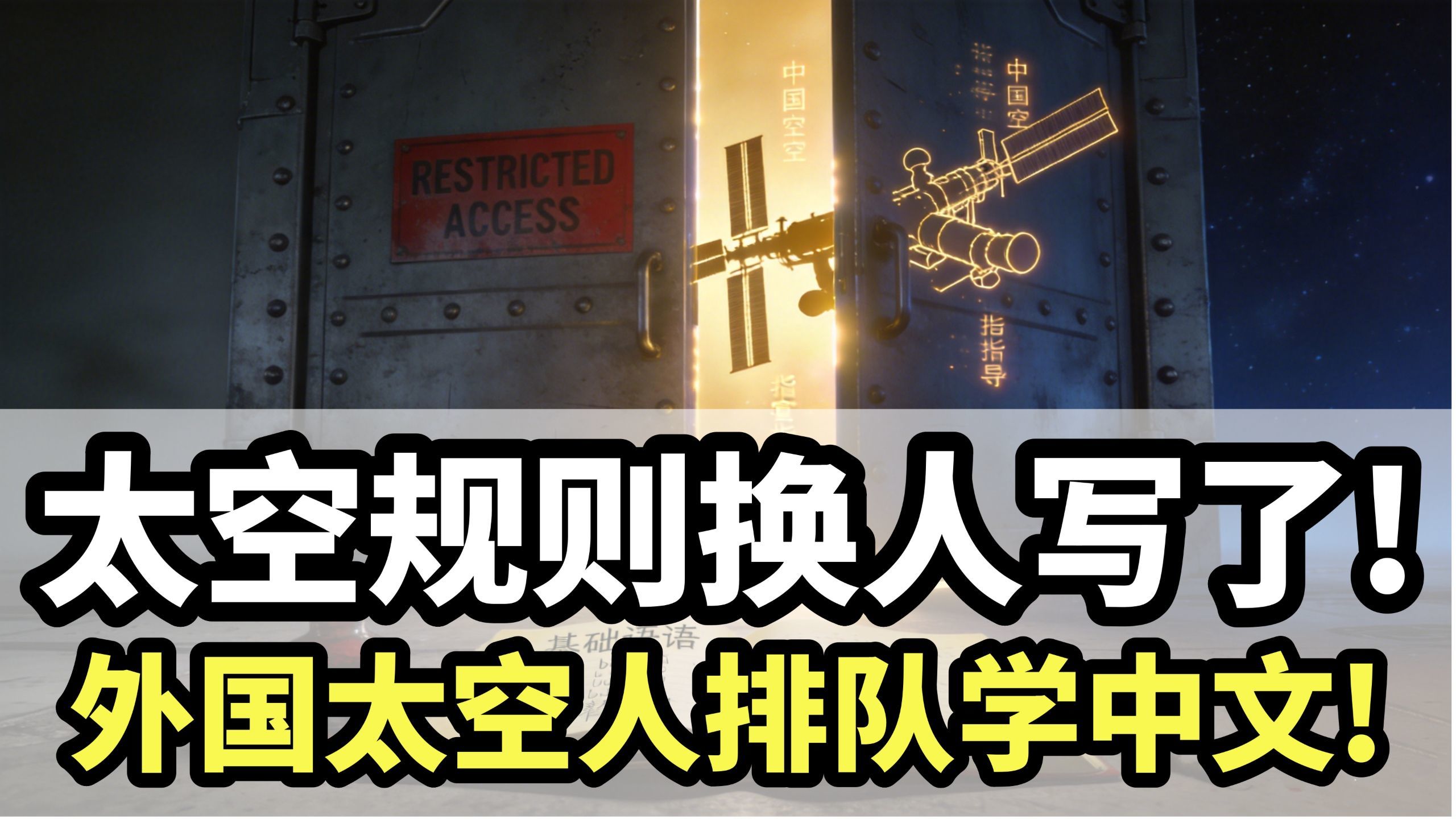 30年前中国被挡在门外，30年后外国太空人排队学中文：太空规则真的换人写了