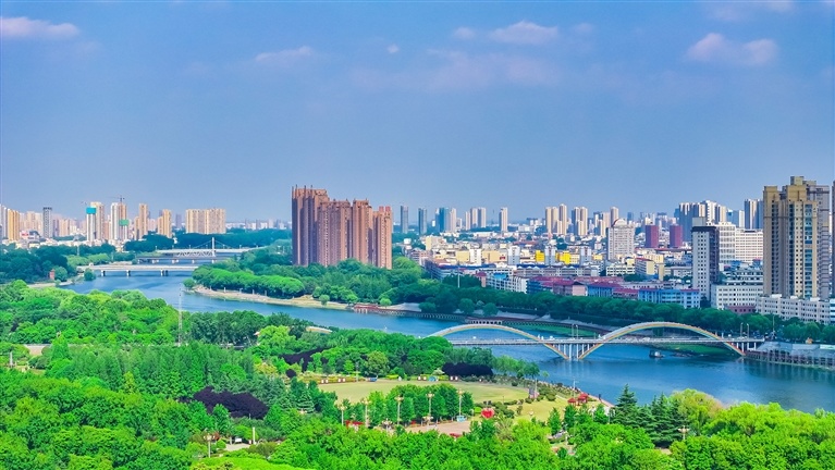 沙颍河畔城市美景。 受访者供图