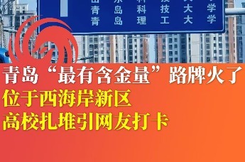 青岛“最有含金量”路牌火了 高校扎堆引网友打卡