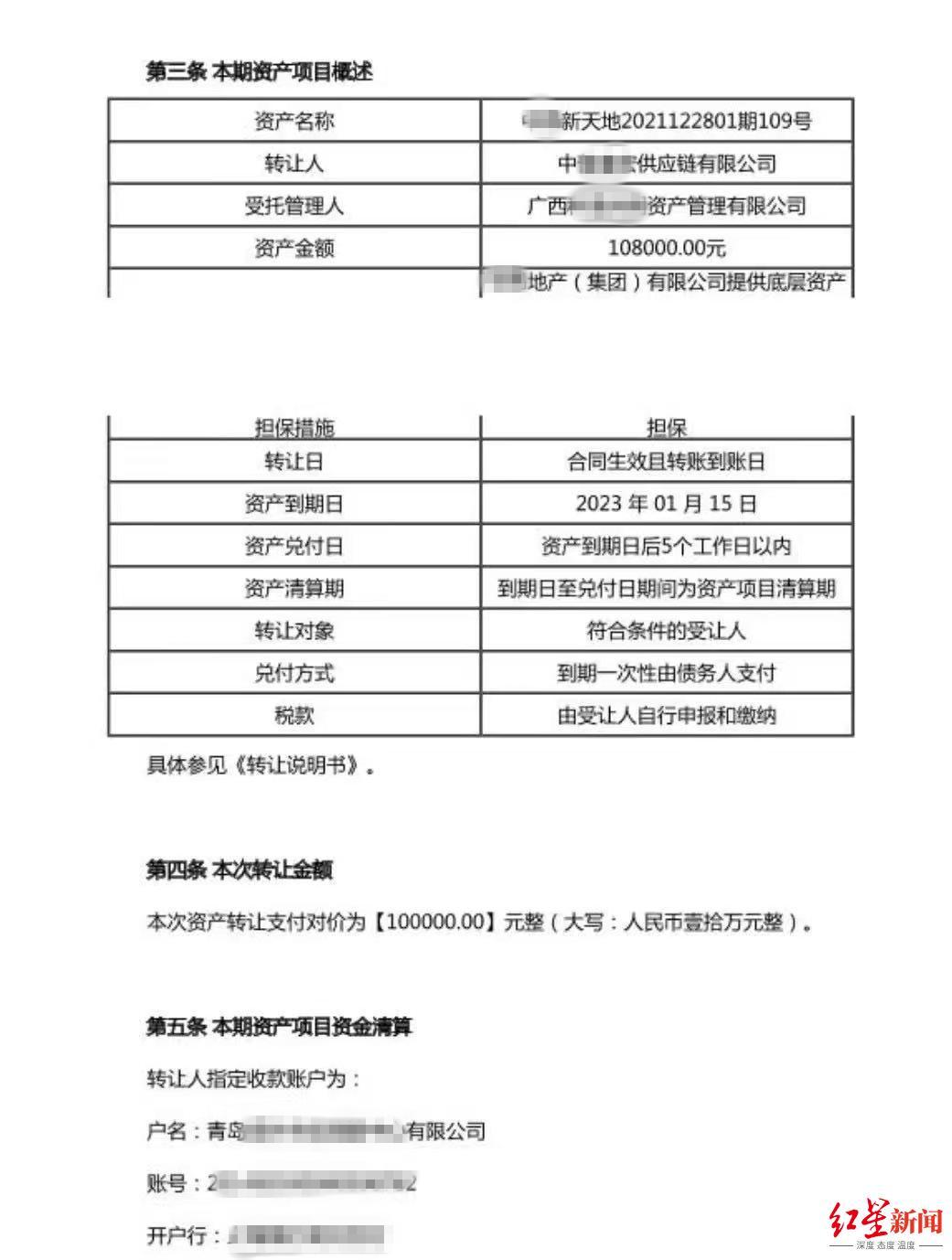 ▲资产转让协议中载明内容
