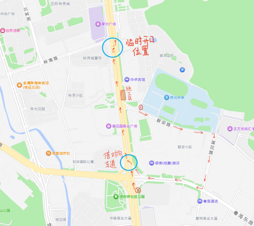 下周起珠海大道部分路段封闭施工 附绕行指引