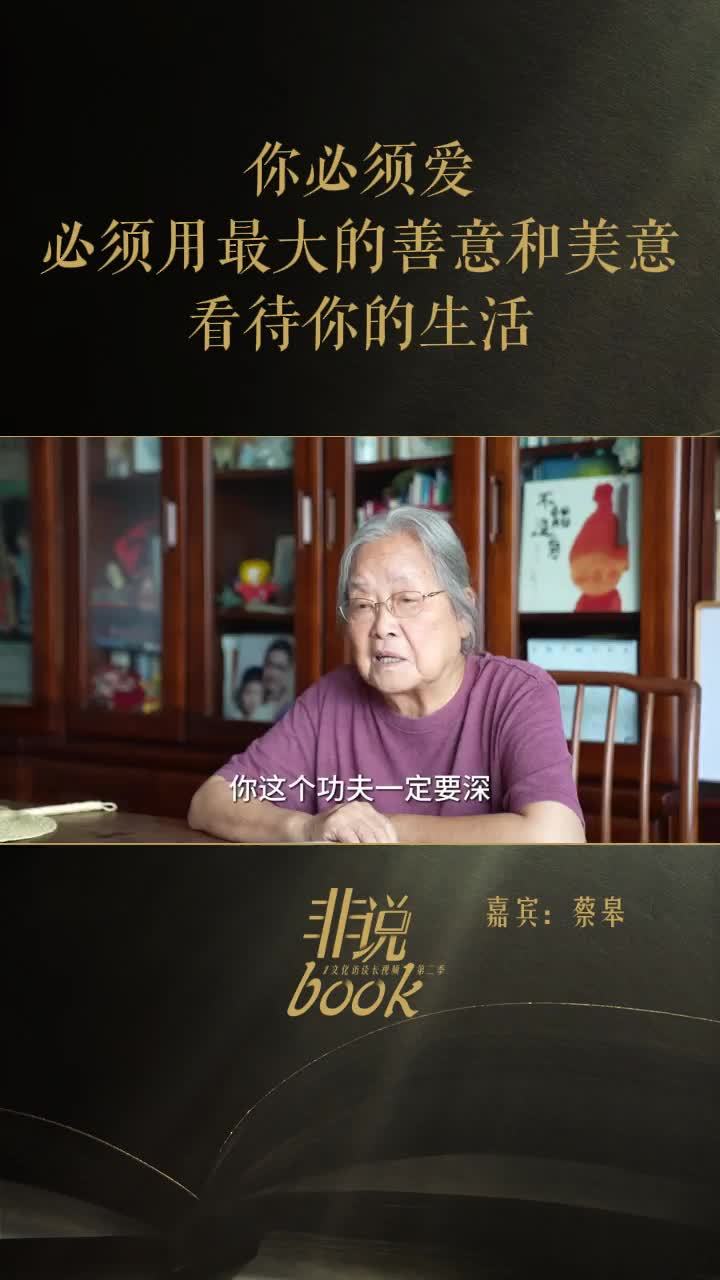 蔡皋：你必须爱，必须用最大的善意和美意，看待你的生活