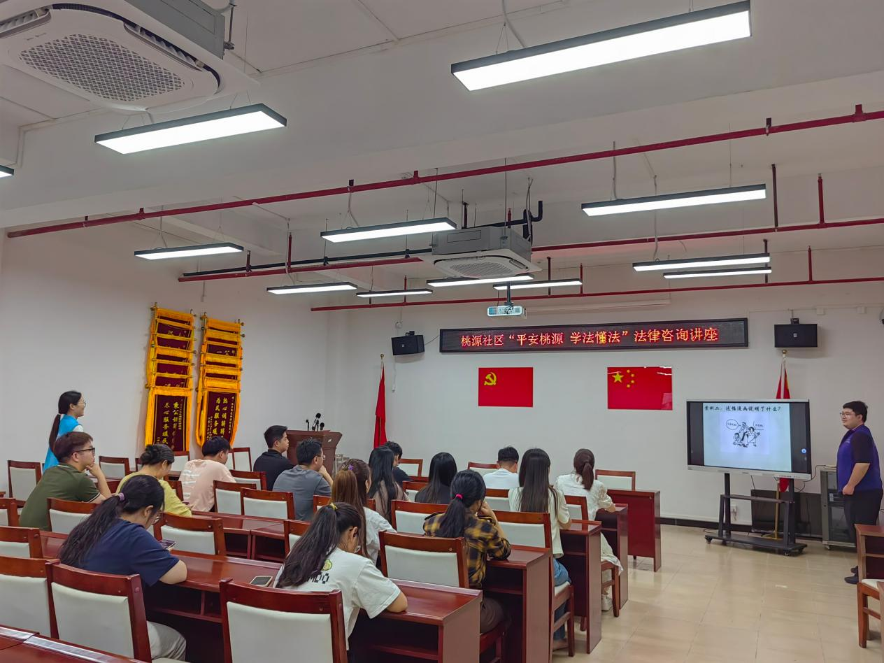  桃源社区开展“平安桃源 学法懂法”法律咨询讲座
