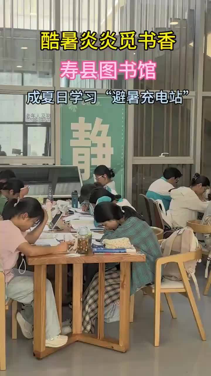 酷暑炎炎觅书香 寿县图书馆成夏日学习“避暑充电站”  #媒体原创 　　8月2日，当地最高气温攀升至35摄氏度。闷热的天气让不少市民选择宅在家中、倚靠空调消暑避夏。而在寿州古城外的寿县图书馆，却是一派静