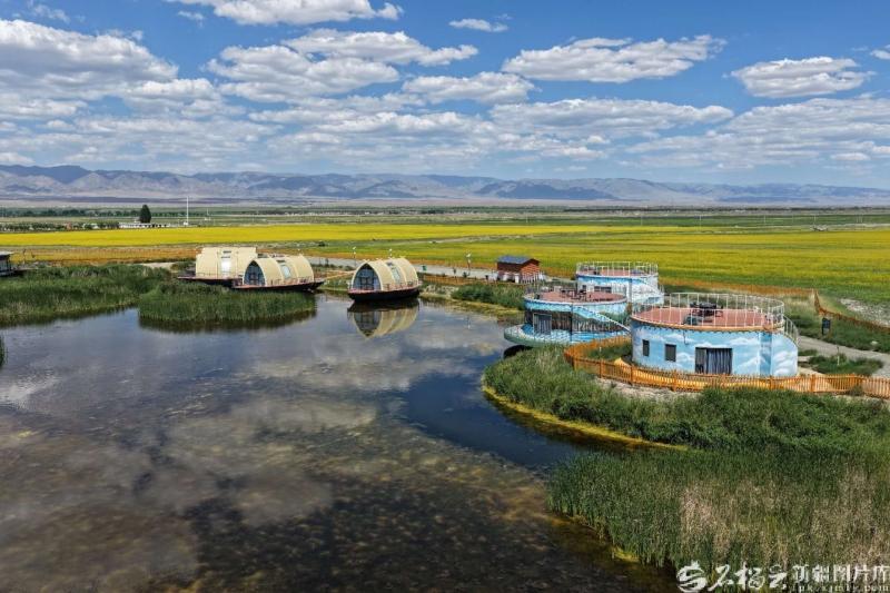 凉爽的巴里坤甘露川旅游景区。 邓登光摄