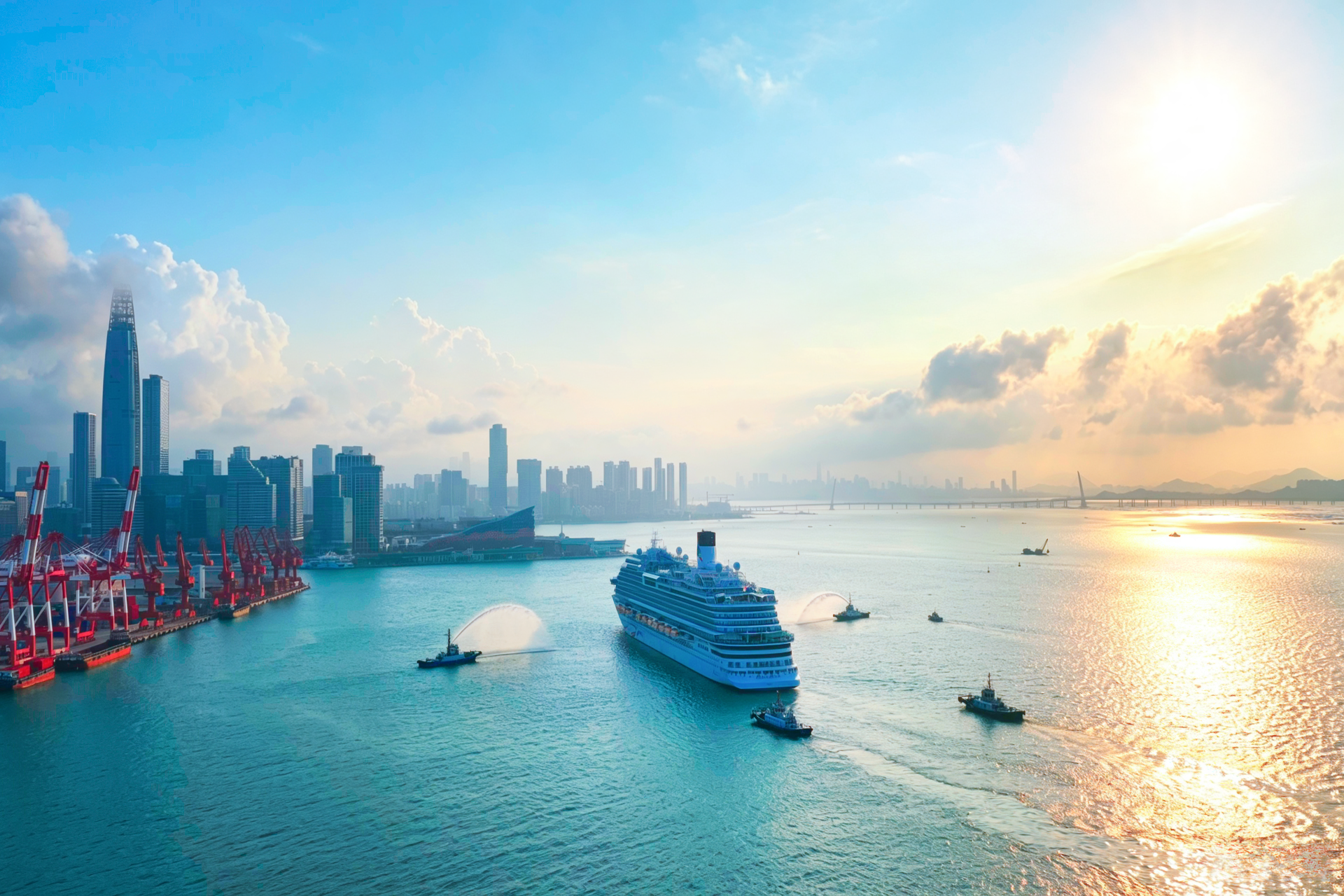 深圳蛇口国际邮轮母港迎来首艘国产大型邮轮爱达&middot;魔都号大湾区新启航