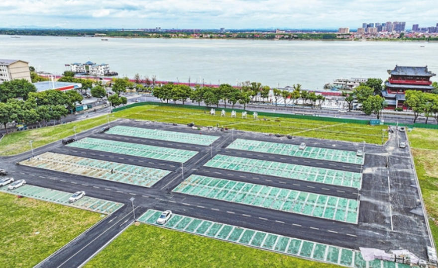 九江浔阳楼对面新增一大型停车场 规划建设约280个停车位