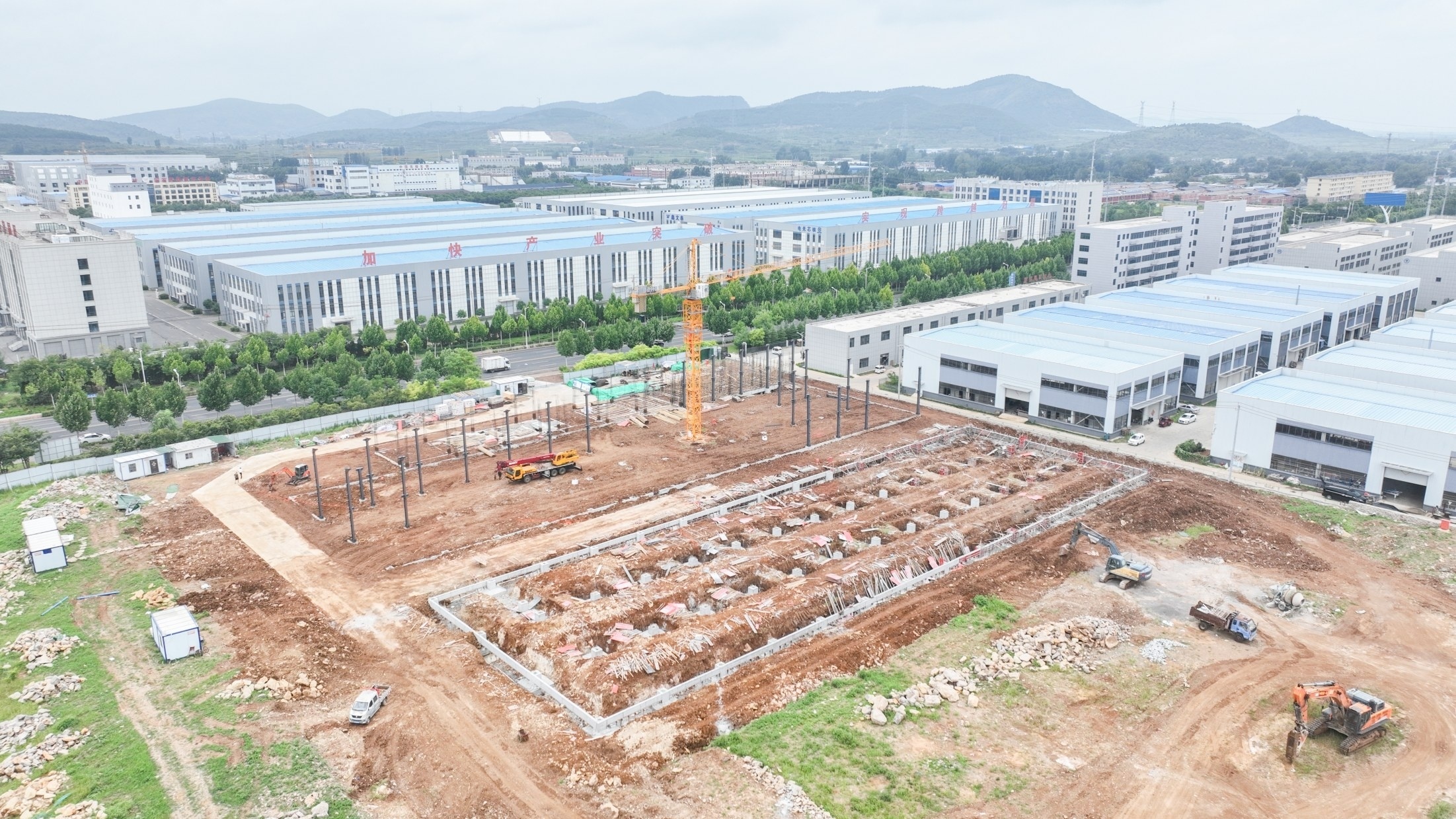 嘉富显示二期项目施工现场