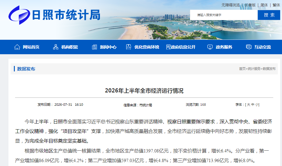 城市观察 | 项目筑压舱、服务引增长,日照交出6.4%经济增长期中答卷