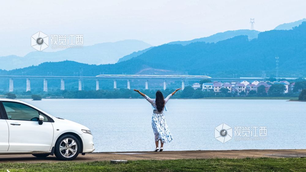 2026年8月14日在江西省吉安市新干县中堎水库拍摄的画面。