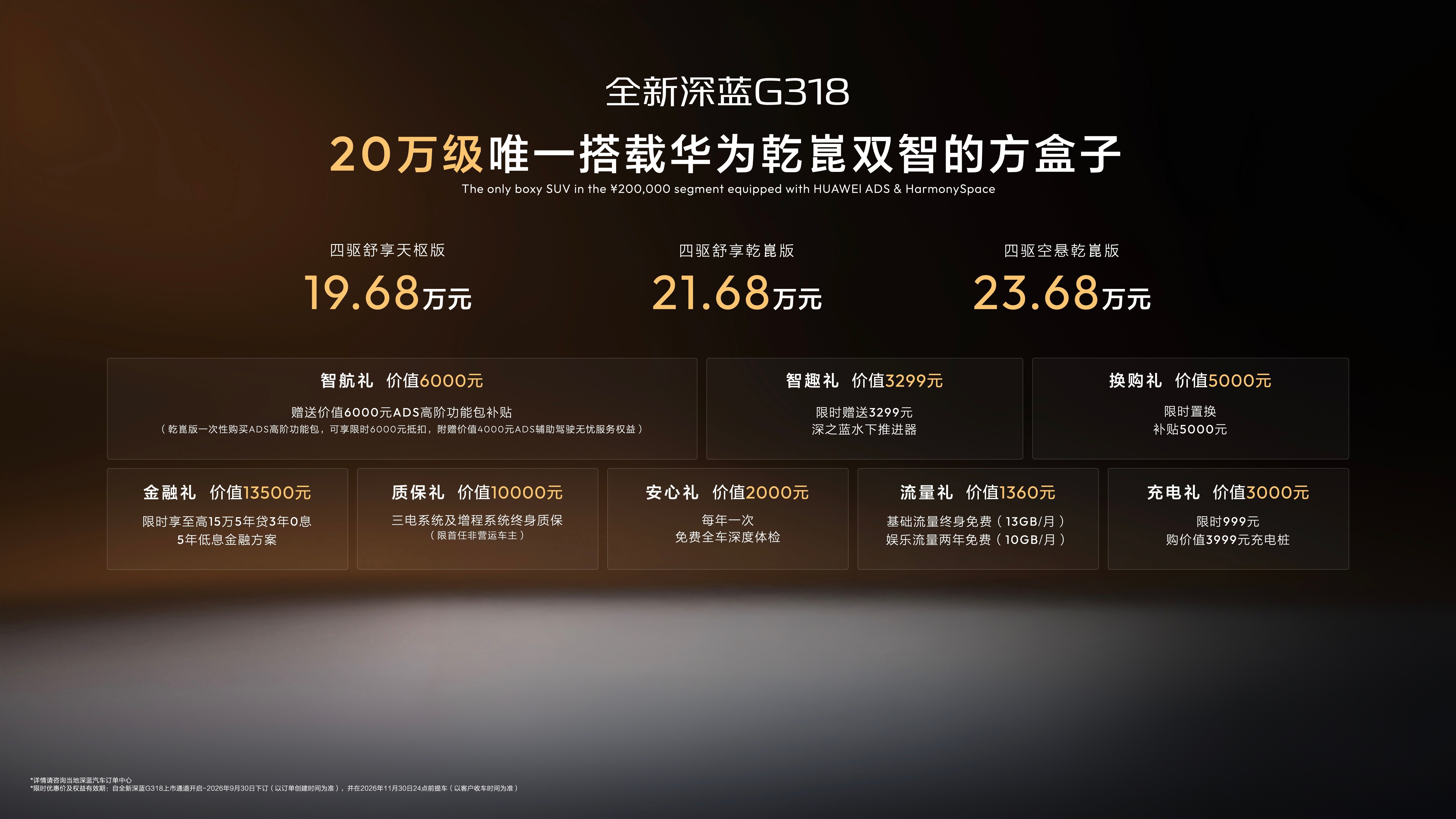 2026成都车展：深蓝汽车全系智能化进阶，全新深蓝G318成都车展上市，19.68万元-23.68万元