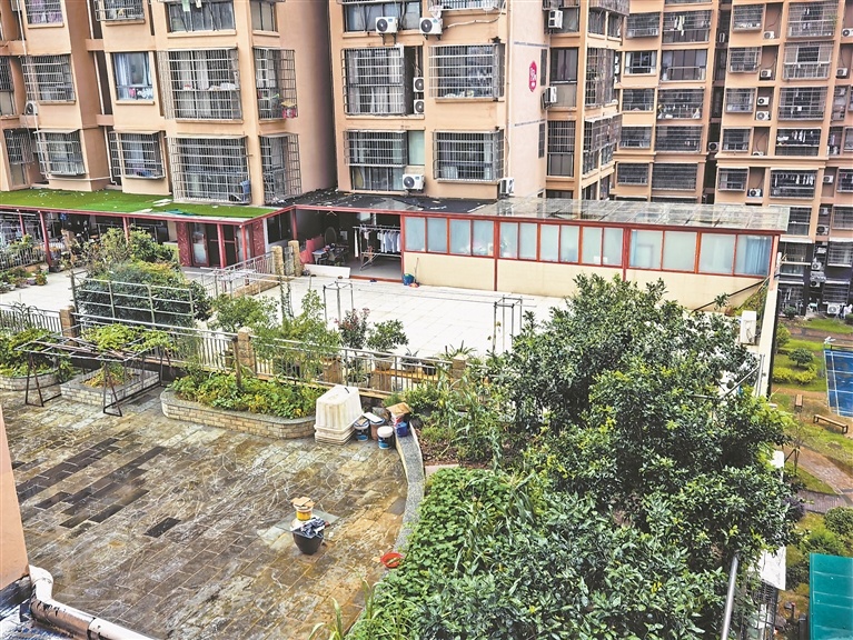 楼顶屋面到处都是违建。