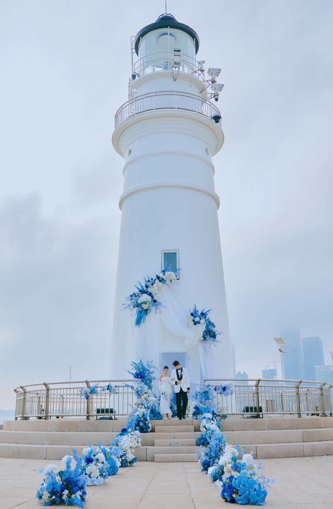 青岛情人坝灯塔婚姻登记巡回点