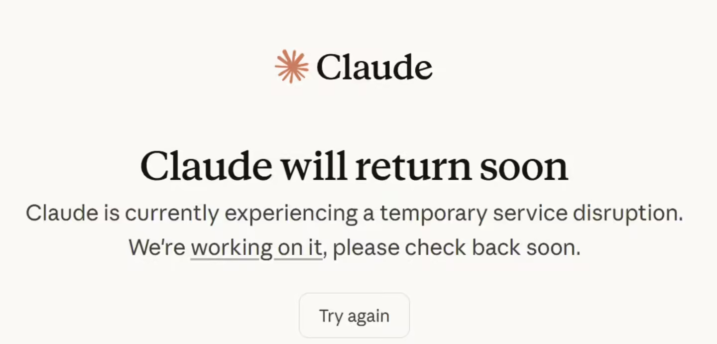 Claude出现大规模服务故障，旗下多项服务无法登录/无法加载