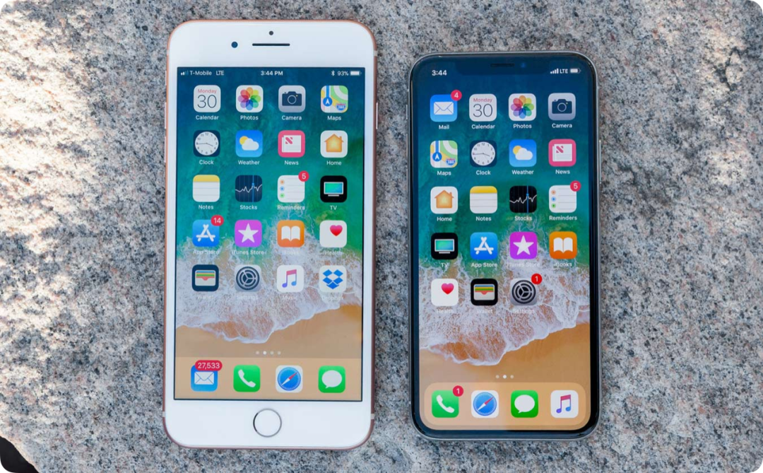 图|iPhone 8 Plus 和 iPhone X|Tom's Guide