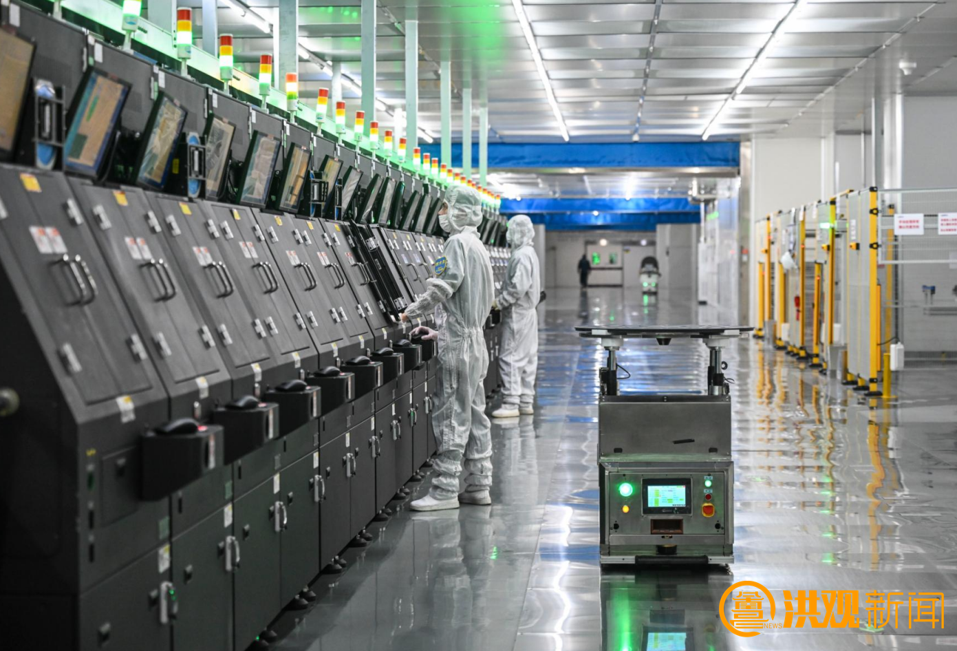 江西兆驰半导体有限公司生产线。洪观新闻 图