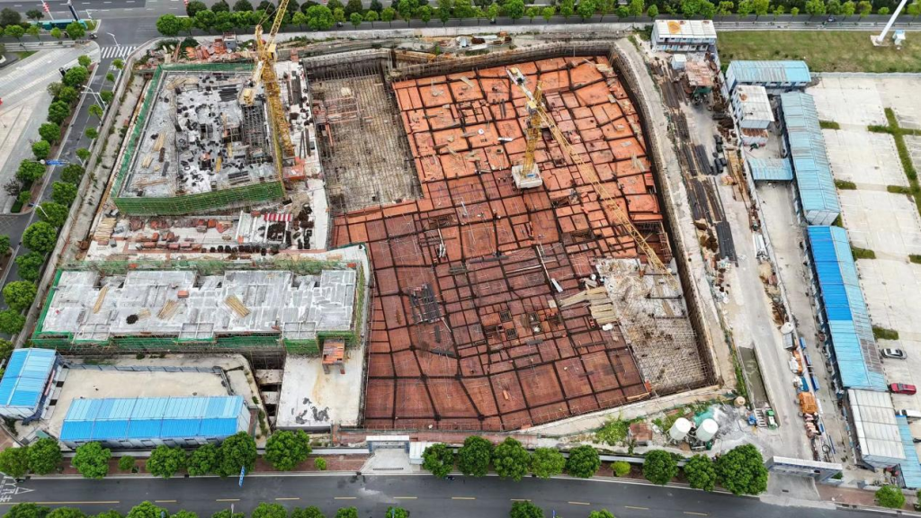 建设中的南昌半岛中心项目(资料图)。来源:南昌市建设投资集团有限公司微信公号