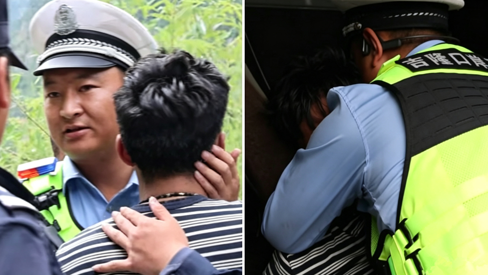 7位家人失联！吉隆村民想冲进灾区找人，被拦后在警察怀里痛哭