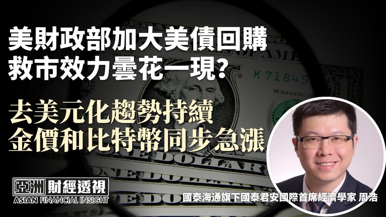 美财政部加大美债回购，救市效力昙花一现？去美元化趋势持续，金价和比特币同步急涨