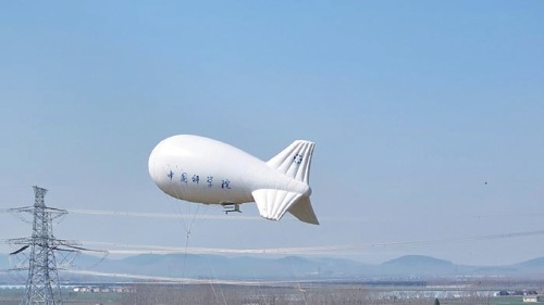 KX15型号系留气球助力山东电力基础设施建设。
