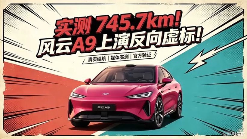 实测745.7公里！风云A9上演反向虚标！#风云A9#