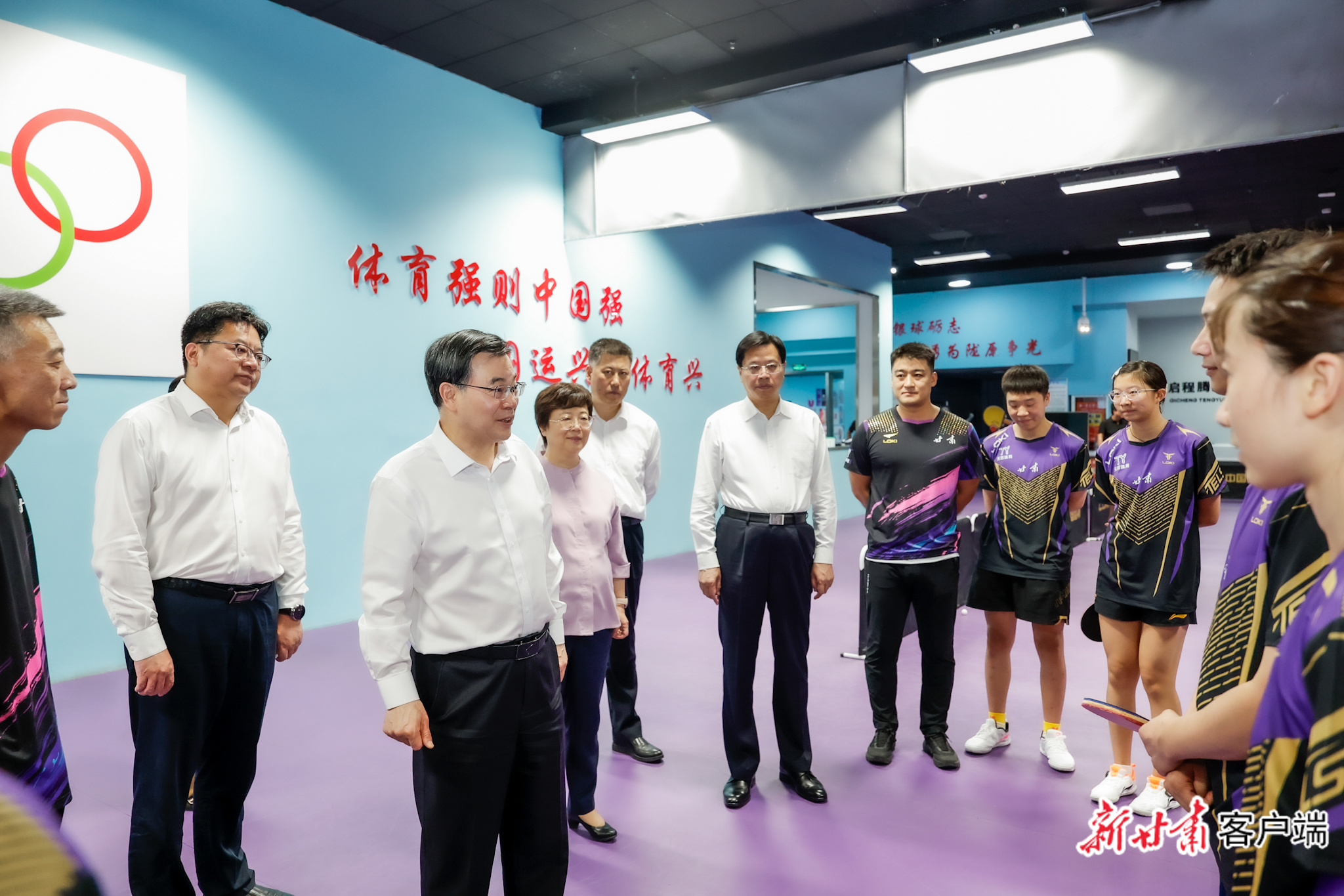 9月1日,省委书记、省人大常委会主任胡昌升专题调研体育工作。新甘肃·甘肃日报记者 孟捷