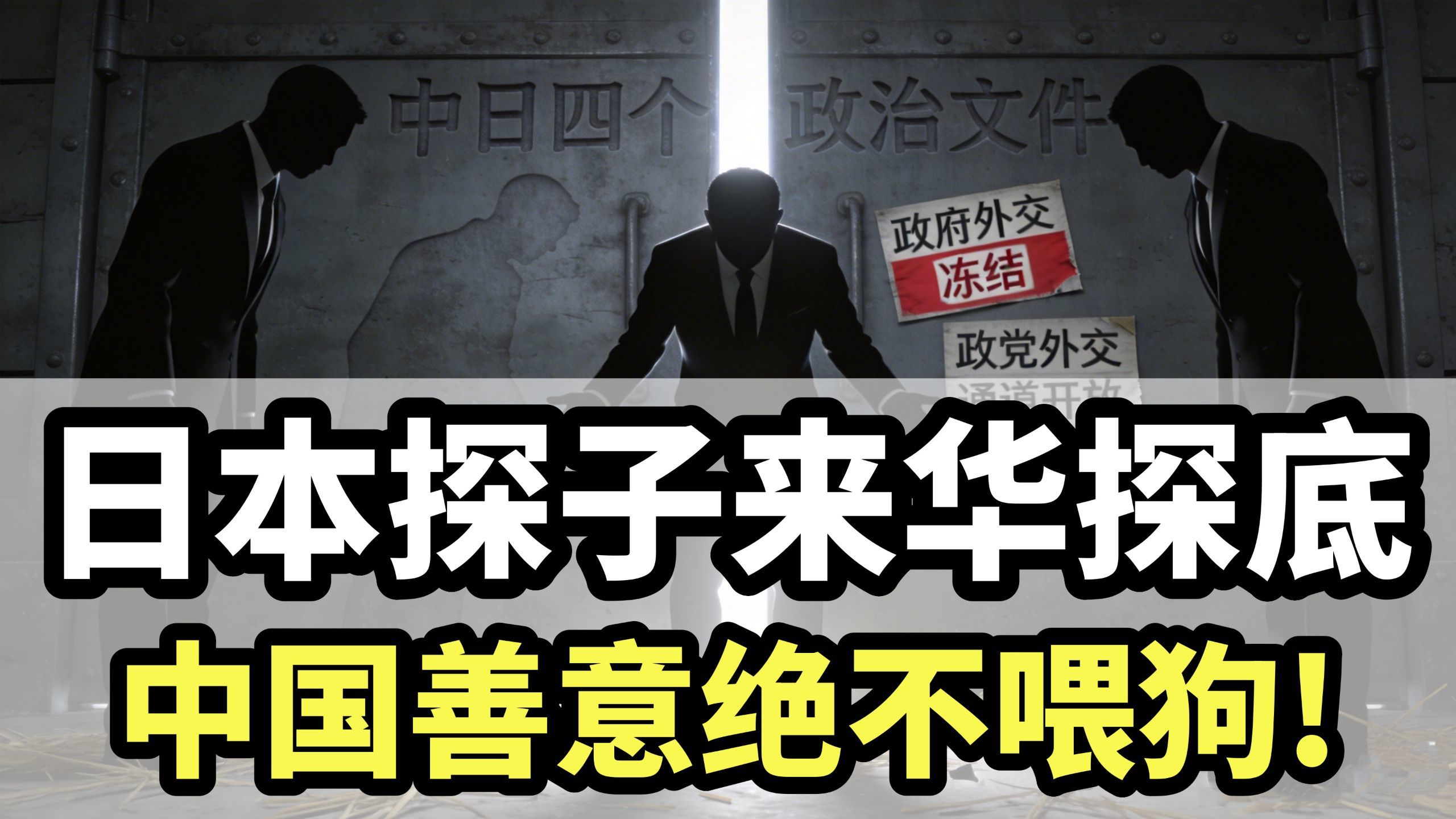 日本探子来华探底，中国善意绝不喂狗