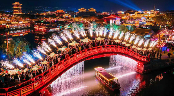 图为清明上河园场景。（清明上河园供图）