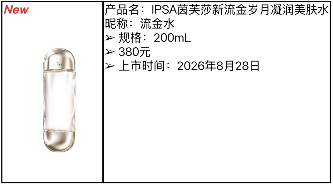 IPSA茵芙莎「流金水」传奇革新，重新定义水的未来