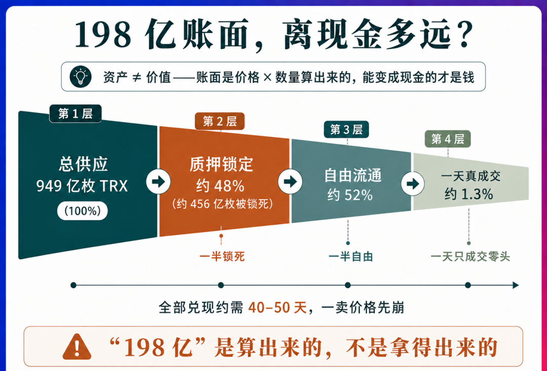 198 亿账面，离现款多远？
