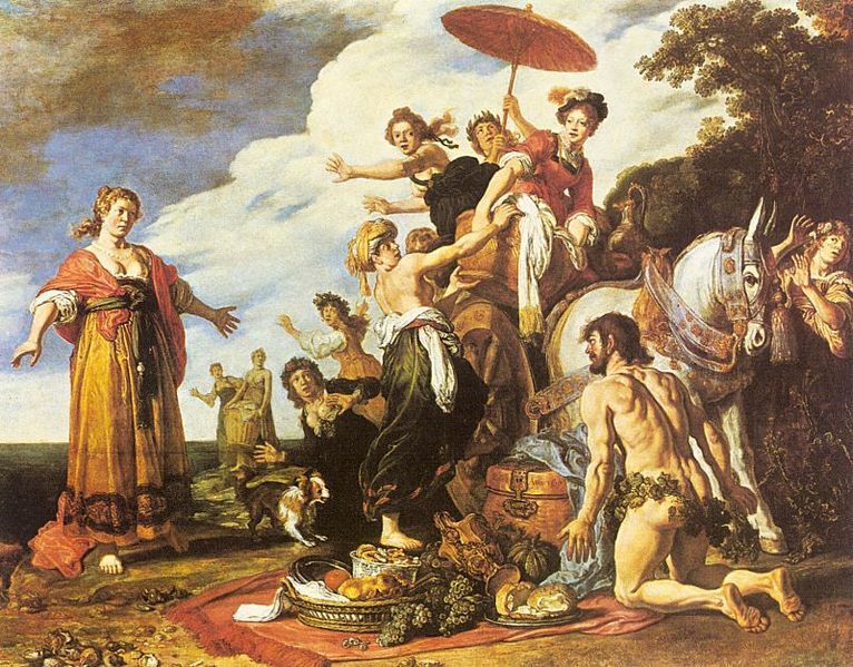 彼得&middot;拉斯特曼（Pieter Lastman）的油画《奥德修斯与瑙西卡》（Odysseus and Nausicaa）创作于1619年　图源：德国慕尼黑的老绘画陈列馆（Alte Pinakothek）