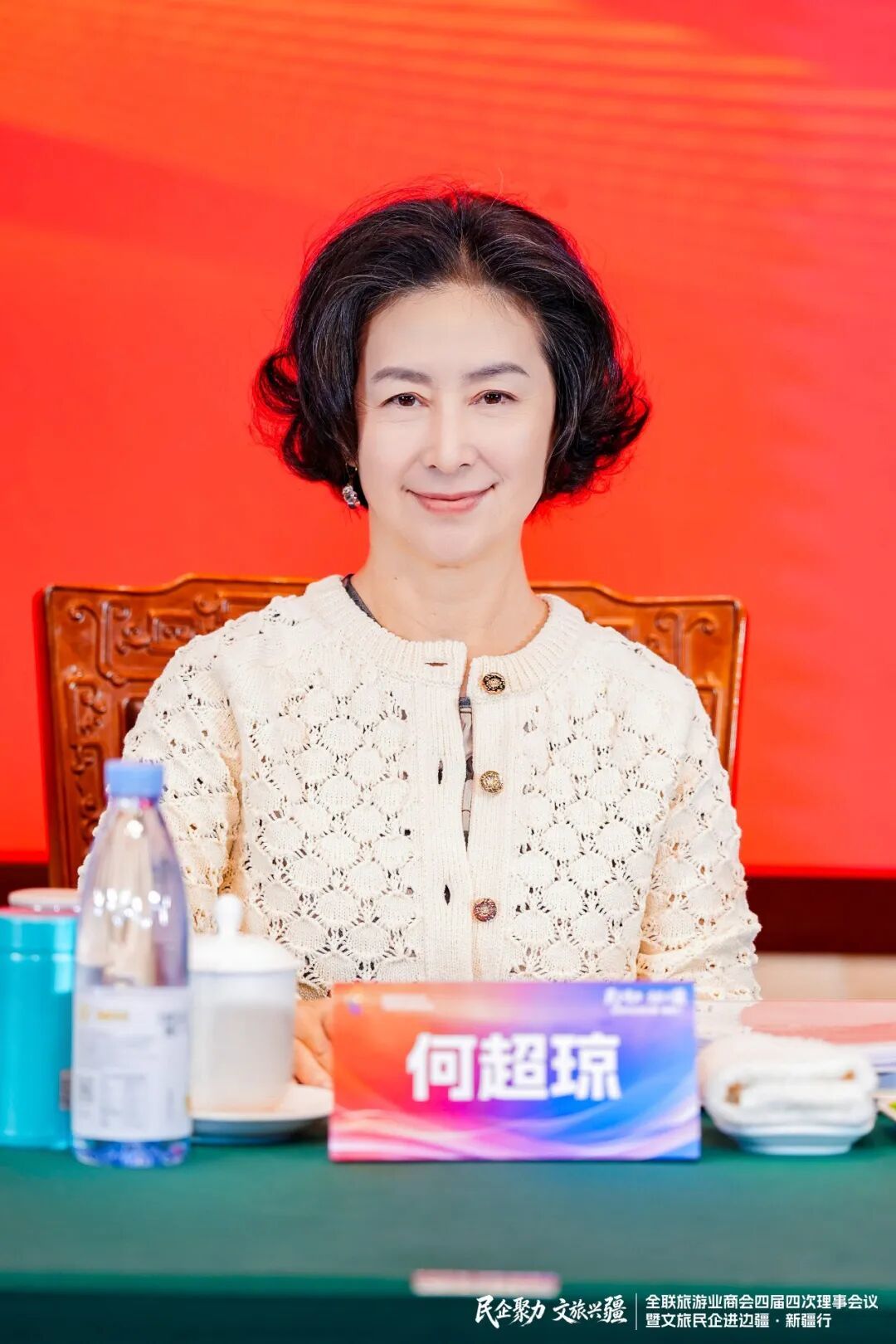 何超琼执行会长在会上发言,总结国际工作成果并部署下一阶段任务
