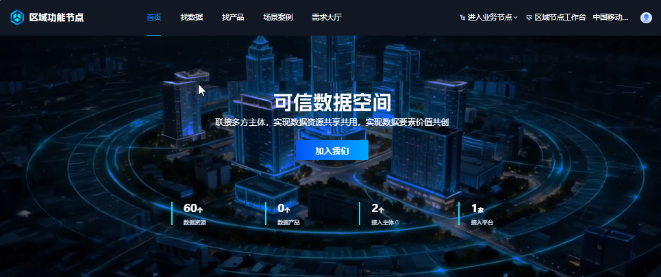 移动打造的宁波城市可信数据空间。