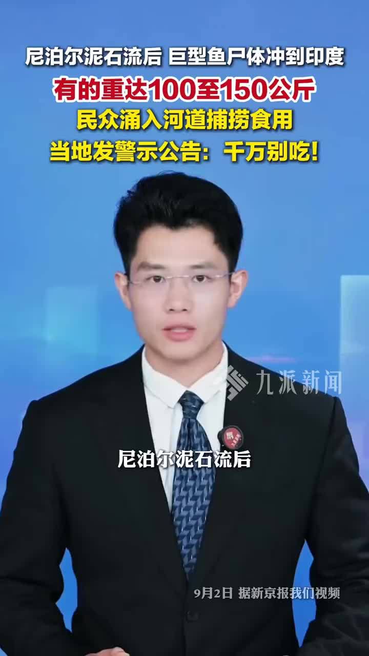 印度民众捕食巨型鱼尸体