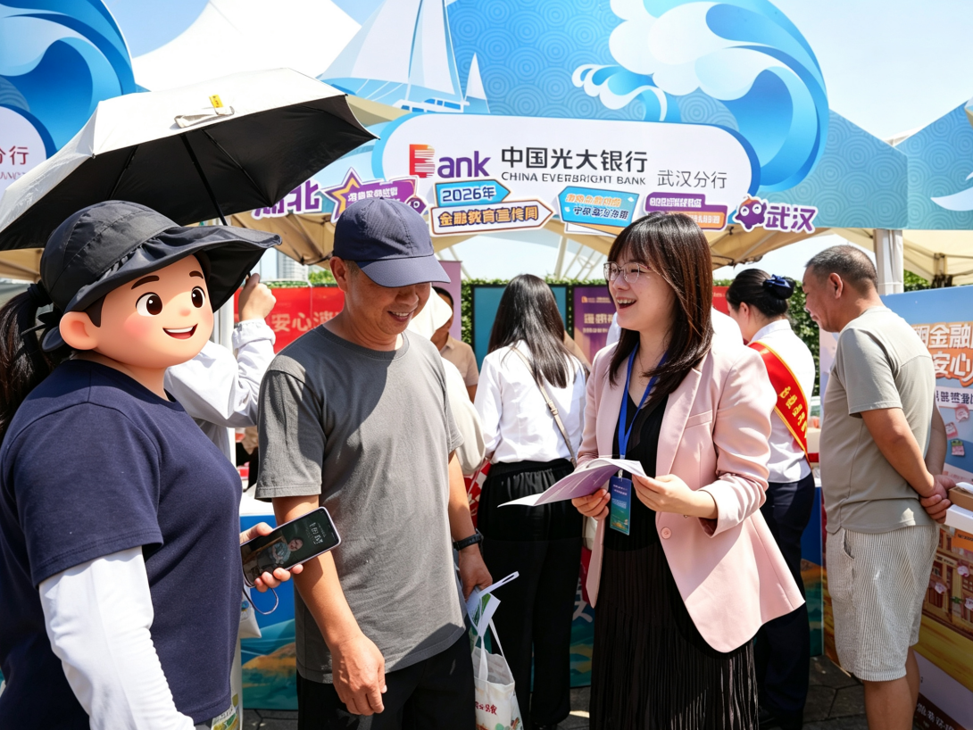 银社保聚力赋能 金融宣教暖民心——光大银行武汉分行开展金融宣传教育暨便民服务公益活动
