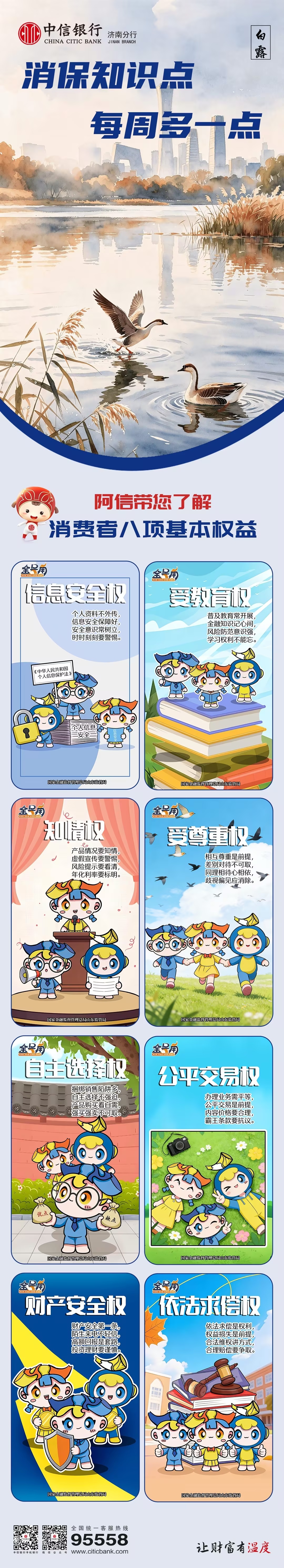 中信银行济南分行消保知识多一点——消费者八项基本权益